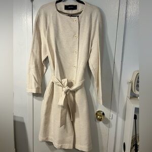 ZARA Cream Long Autumn Winter Coat